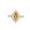 1 قيراط GIA معتمد Fancy Yellow Lozenge-cut Diamond Ring