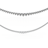 10-30 Carat Total Diamond 14K White Gold Graduating Riviera Tennis Necklace