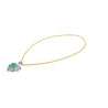 10 Carat Heart-Shape Colombian Emerald, Aquamarine, and Diamond 18K Necklace