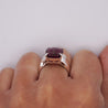 10.96 Carat Rubellite Tourmaline and Diamond Accent Platinum Ring