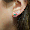 1/2ct Natural Emerald Marquise 8MM Stud Earrings 14K Gold