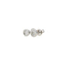 1/3 CTTW Bezel Set Natural Diamond Stud Earrings in 14k White Gold | 3.5 MM