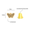 14K Solid Gold Mini Butterfly Stud Earrings on Screw Backs