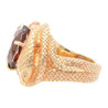 14K Solid Gold Wrapping Serpentine Snake Ring With 10 Carat Pink Tourmaline