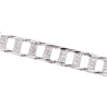 14K White Gold Square Link 2.5 Carat Diamond Mens Bracelet