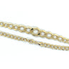 14K Yellow Gold Graduated Flat Curb Link Chain Necklace | 11MM