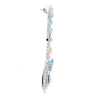 15 Carat Oval Aquamarine & Diamond 18K White Gold Retro Dangle Earrings