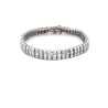 16 Carat Baguette Cut Diamond 18K White Gold Multi-Link Bracelet