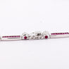 17.3ct Ruby and Diamond 18K White Gold Retro Choker Necklace