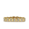 18K Gold Square Link 2-Tone Diamond Mens Bracelet