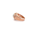 18K Rose Gold Hexagonal Shape Mesh Finish Ring, Bracelet, Pendant Set