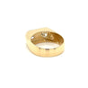 18K Solid Gold 0.80 Carat Natural 2 Stone Bezel Set Diamond Ring