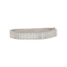 18K White Gold 9.32 Carat TW Natural Diamond 5-Row Tennis Bracelet