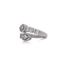 1.10 Carat Pear Shape Diamond Cluster Bypass Ring in 14K White Gold