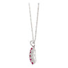 1.15 Carat Pinkish Red Ruby and Diamond Pendant Necklace Platinum