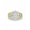 1,30 Karat Diamant-Cluster-Ring in 14k Gelbgold