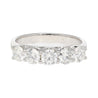 1.54 Carat Round Lab-Grown Diamond in 14K White Gold Half Eternity Ring