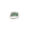 2 Carat Asscher Cut Emerald & Diamond Checkerboard Statement Ring