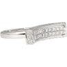 2 Carat Princess Cut Diamond Encrusted Curved Top Overlap Ring in 18K