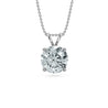 2 Carat Round Lab Grown Diamond Solitaire Single Pendant in 14K White Gold