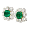 20 Carat Colombian Emerald GRS Certified Vivid Green 18K Earring & Ring Set