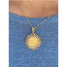 22k Gold 5 Dollar Lady liberty Coin in 14K Gold Frame Pendant Necklace