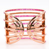 25ct Pink Sapphire & Diamond 18K Rose Gold Multi-Row Bangle