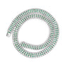 27 Carat Diamond and Emerald Flexible Choker Necklace in 18k White Gold