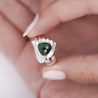 2.50 Carat Triangle Checkerboard Tsavorite & Diamond White Gold Statement Ring