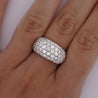 2.51 Carat Diamond Pavé Cluster Band Platinum Ring