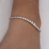 2.85 Carat Lab Grown Diamond 14K White Gold Graduating Tennis Bracelet