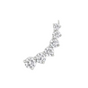 3 Carat Lab Grown Diamond Graduated Ear Climber Earring