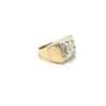 3 Carat Round Cut Natural Diamond Solitaire Mens Ring in 14K Solid Gold