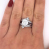 3.03 Carat Old-European Cut IGI Certified CVD Lab Diamond Solitaire Ring and Diamond Jacket Engagement Ring