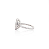 3.09 Carat Diamond Pear-Cut Bezel Set White Gold Solitaire Engagement Ring