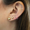 3mm Classic 14K Gold Ball Stud Earrings with Screw Backs