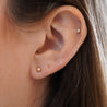 3mm Classic 14K Gold Ball Stud Earrings with Screw Backs