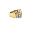 4 Carat Channel Set Round Cut Diamond Cluster Ring in 14K Yellow Gold