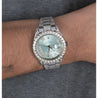 41MM Rolex Datejust With Light Blue Dial Roman Numerals Year 2010 Watch