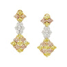 43 Carat 3 Tone Gold & Diamond Pave Necklace and Earring Set