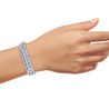 45 Carat TW Baguette and Round Cut Natural D E F color Diamond Bracelet in Platinum 950