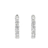 4.10 Carat Round Cut Lab Grown Diamond 14K White Gold Clip-On Hoop Earring