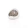 4.44 Carat Round Cut Yellow Diamond 18K Gold Halo Mens Ring