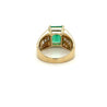 4.60 Carat Natural Colombian Emerald & Diamond 14K Gold Unisex Ring