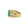 4.60 Carat Natural Colombian Emerald & Diamond 14K Gold Unisex Ring