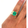 4.60 Carat Natural Colombian Emerald & Diamond 14K Gold Unisex Ring