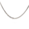 5 Carat Round Cut Diamond Platinum 2-Row Teardrop Tennis Necklace