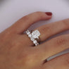 5 Carat Round Lab Grown Diamond Band Ring 14K White Gold 4-Prong Size 7