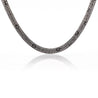 50 Carat Round Cut Diamond Cylinder Undulating Necklace in 18k