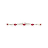 5.13 carat Ruby and Diamond Tennis Bracelet in 18K White Gold